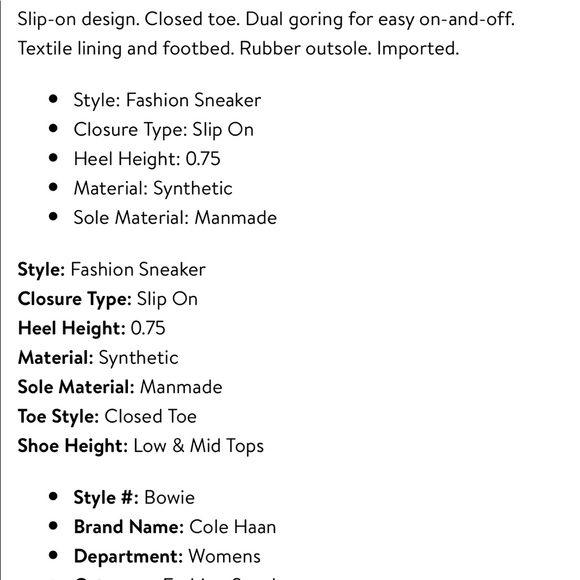 COLE HAAN Blush Tan Bowie Slip On Sneaker Size 8 - Picture 13 of 13